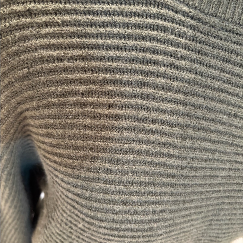 Olive Green Ribbed Sweater - Picture 2 of 4